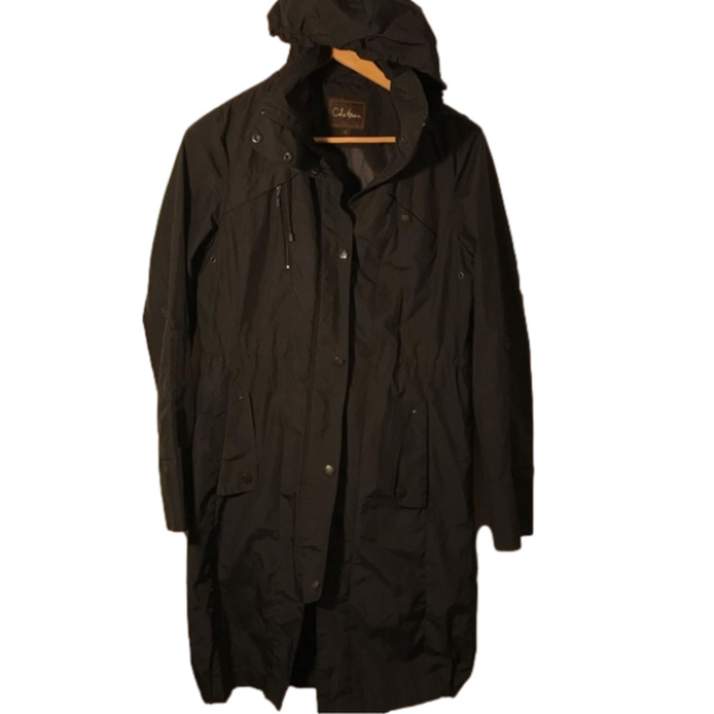 𝅺COLE Haan 3/4 length nylon jacket/ coat.  Women’s small.  Black.